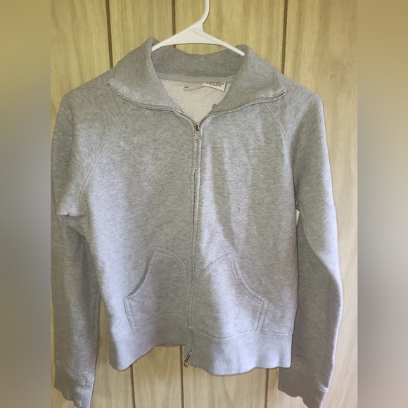 Womens Grey Zip-Up Jacket - Picture 4 of 6